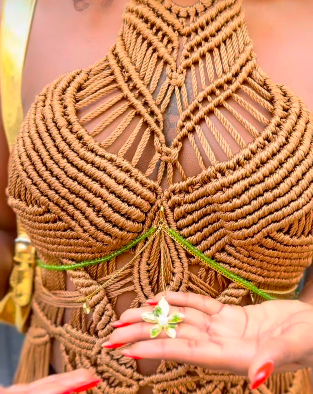 Jade swim belly chain