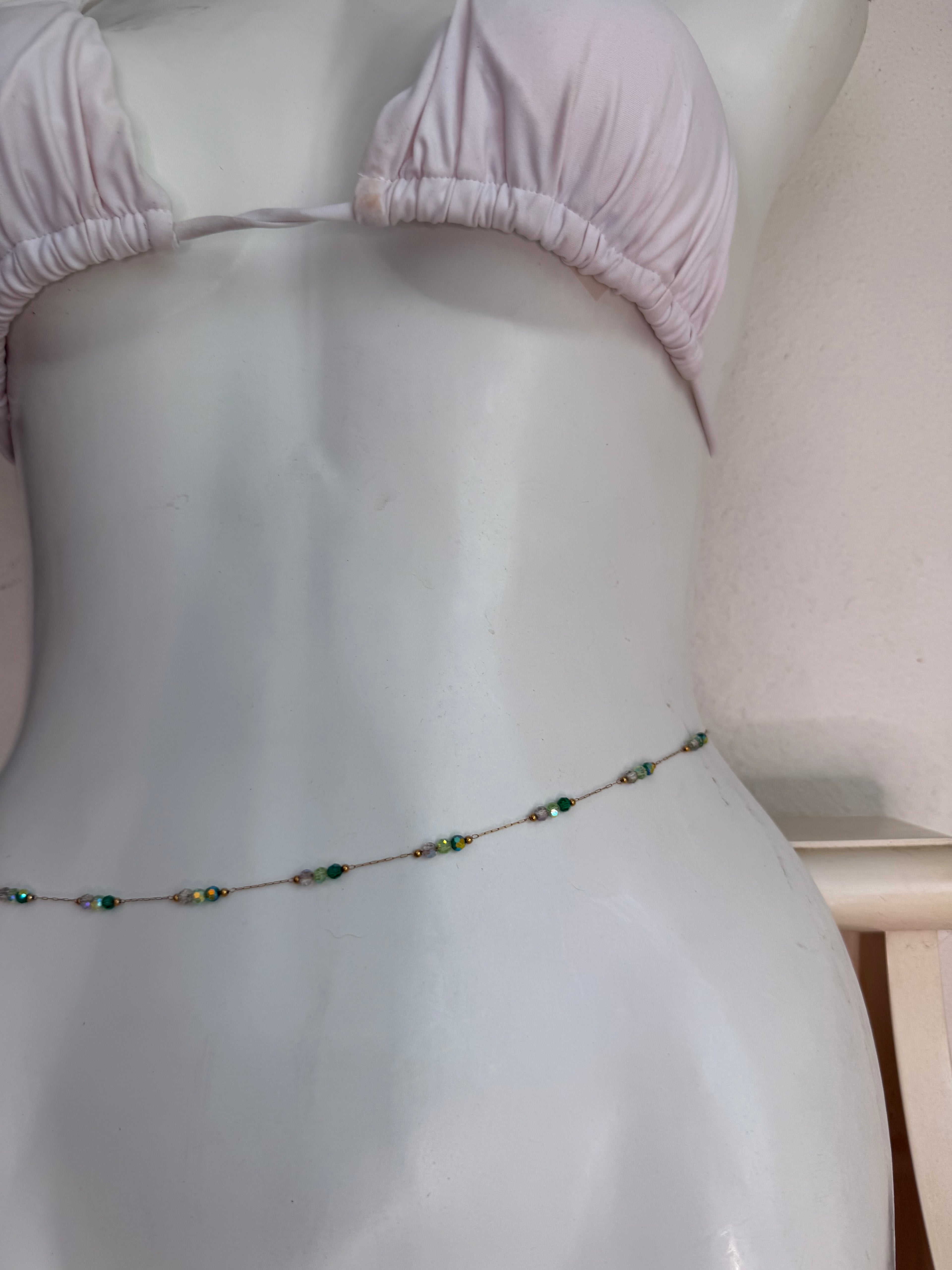 Jade belly chain